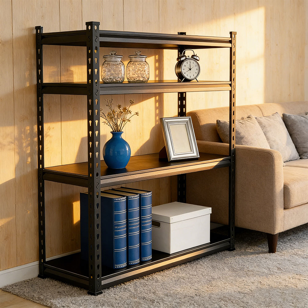 Customizable Light Duty External Keyhole Storage Racking Adjustable Cold Rolled Steel Keyhole Shelves for Kitchen & Living Room