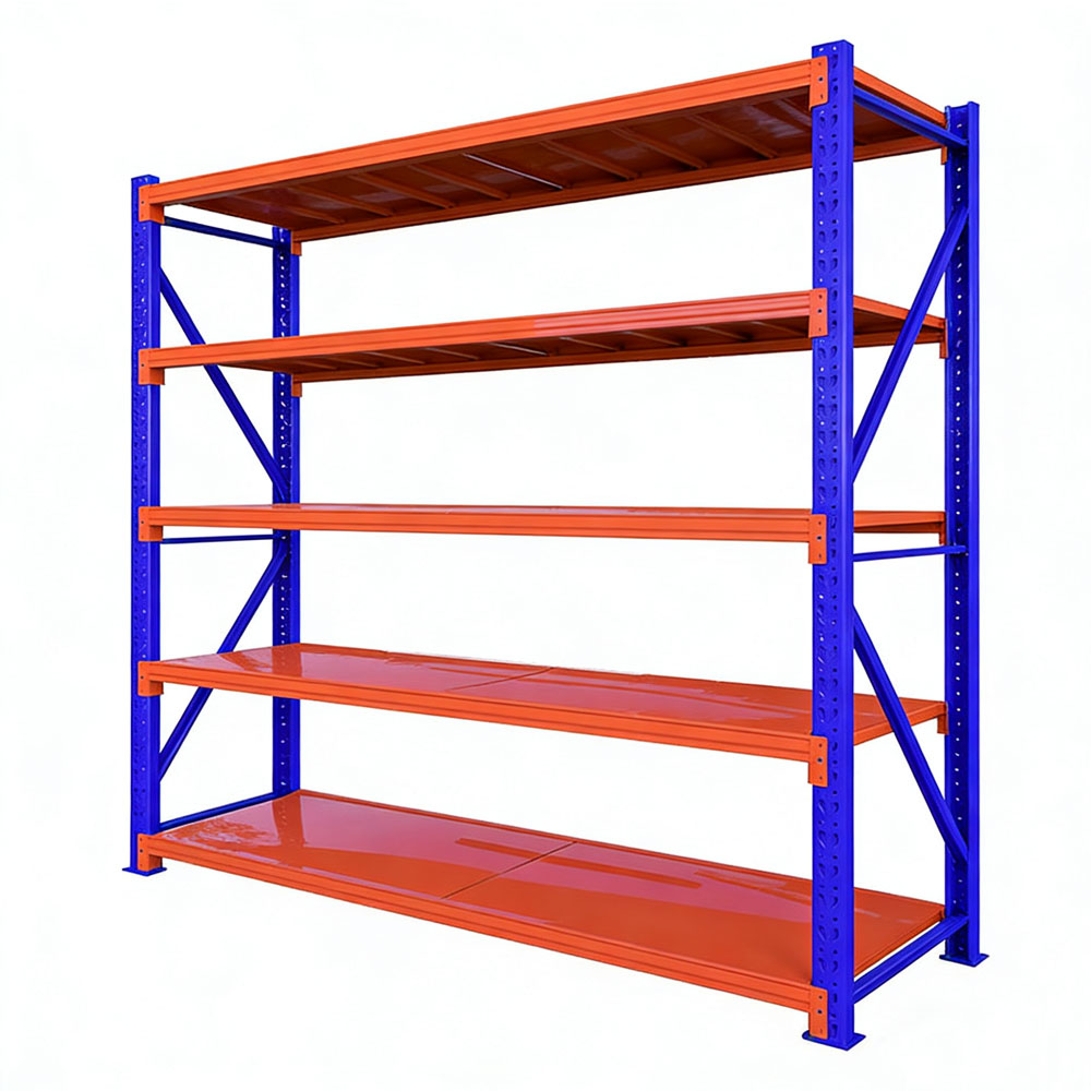 Industrial Steel Adjustable Light Duty Warehouse Storage Shelves Stacking Rack with Powder Coating