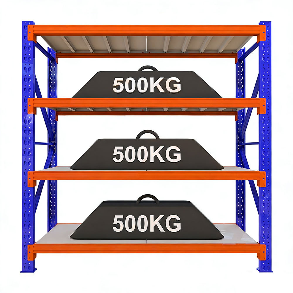 Steel 4-Layer Industrial Boltless Adjustable Warehouse & Kitchen Shelves with Corrosion Protection