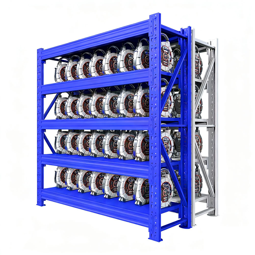 Warehouse Storage Detachable Shelves Steel 4 Layer Boltless Anti-Rust Adjustable Shelving for Storage