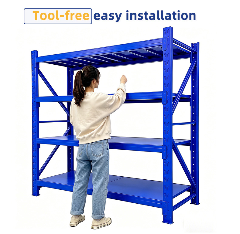 Industrial Cold Rolled Steel Multilayer Boltless Adjustable Electrostatic Powder Coated Anti-Rust Corrosion Pallet Racking