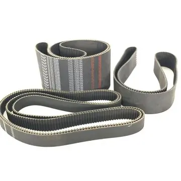 Rubber timing belt customizable to any width for industrial machinery