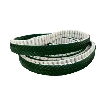 Synchronous belt in rubber and polyurethane materials with various tooth profiles