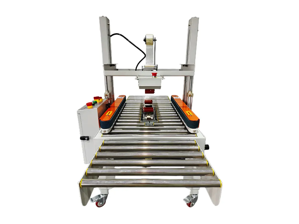 OEM FJ122 Fully Automatic Side Drive Belt Carton Sealer Wholesaler, Exporter