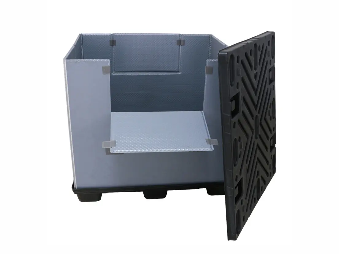 Wholesale HY Factory Sale Plastic Pallet Container Plastic Pallet Box With Lid Supplier, Factory