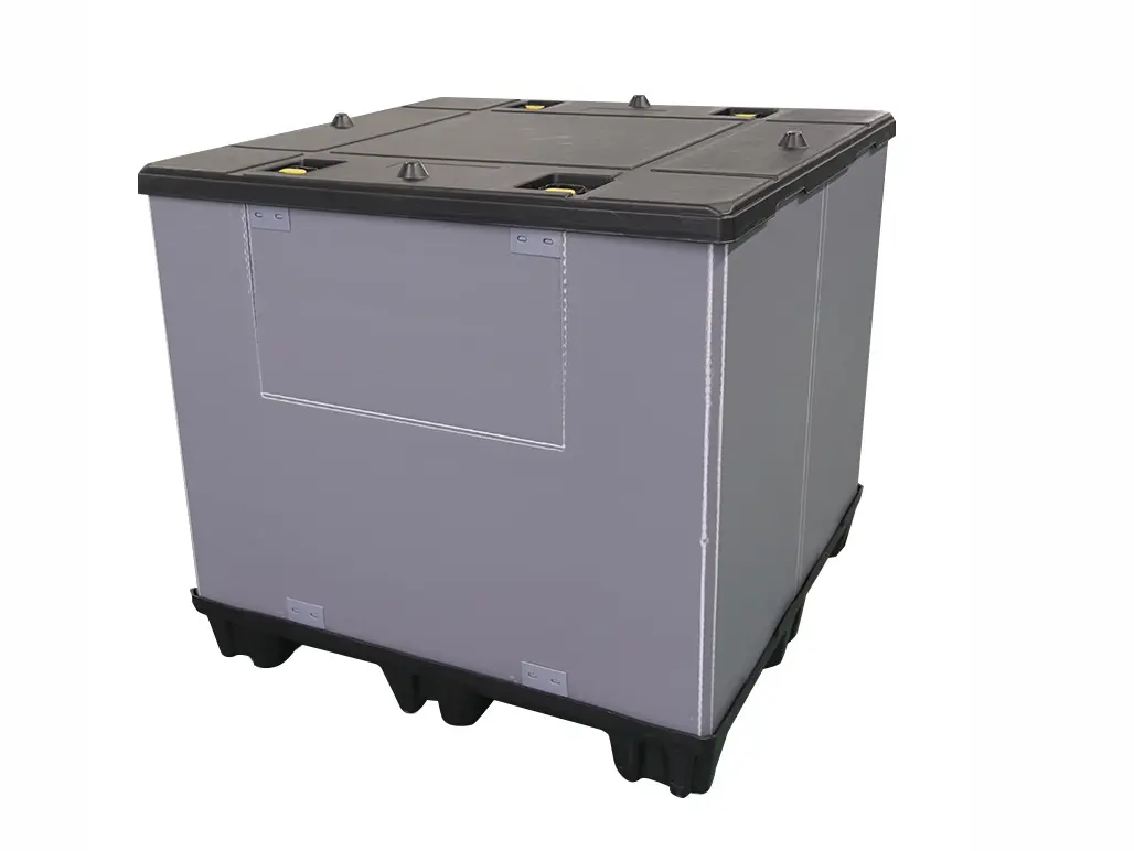 Wholesale HY Factory Sale Plastic Pallet Container Plastic Pallet Box With Lid Supplier, Factory