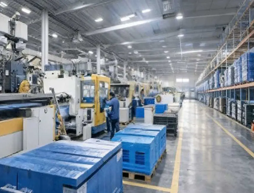 Huiyuan plastic packaging products warehouse and factory floor