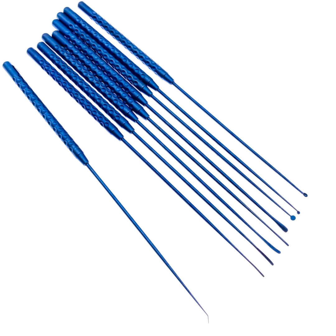 Titanium  21cm Manual Micro Nerve Vessel Hook Stainless Steel Spatula Dissectors Curette Nerve Teardrop Dissector CE