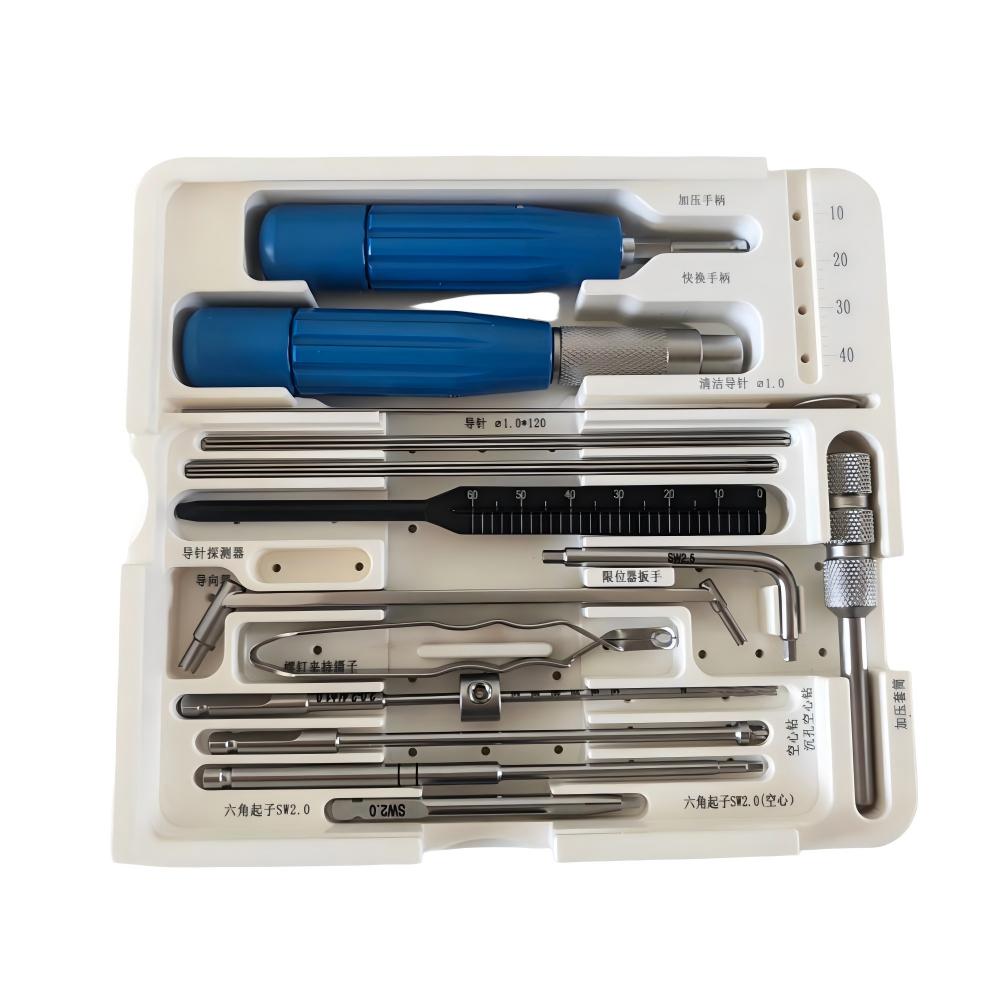 Orthopedic Stainless Steel Cannulated Screw Fixation Instrumentation Set CE Certified