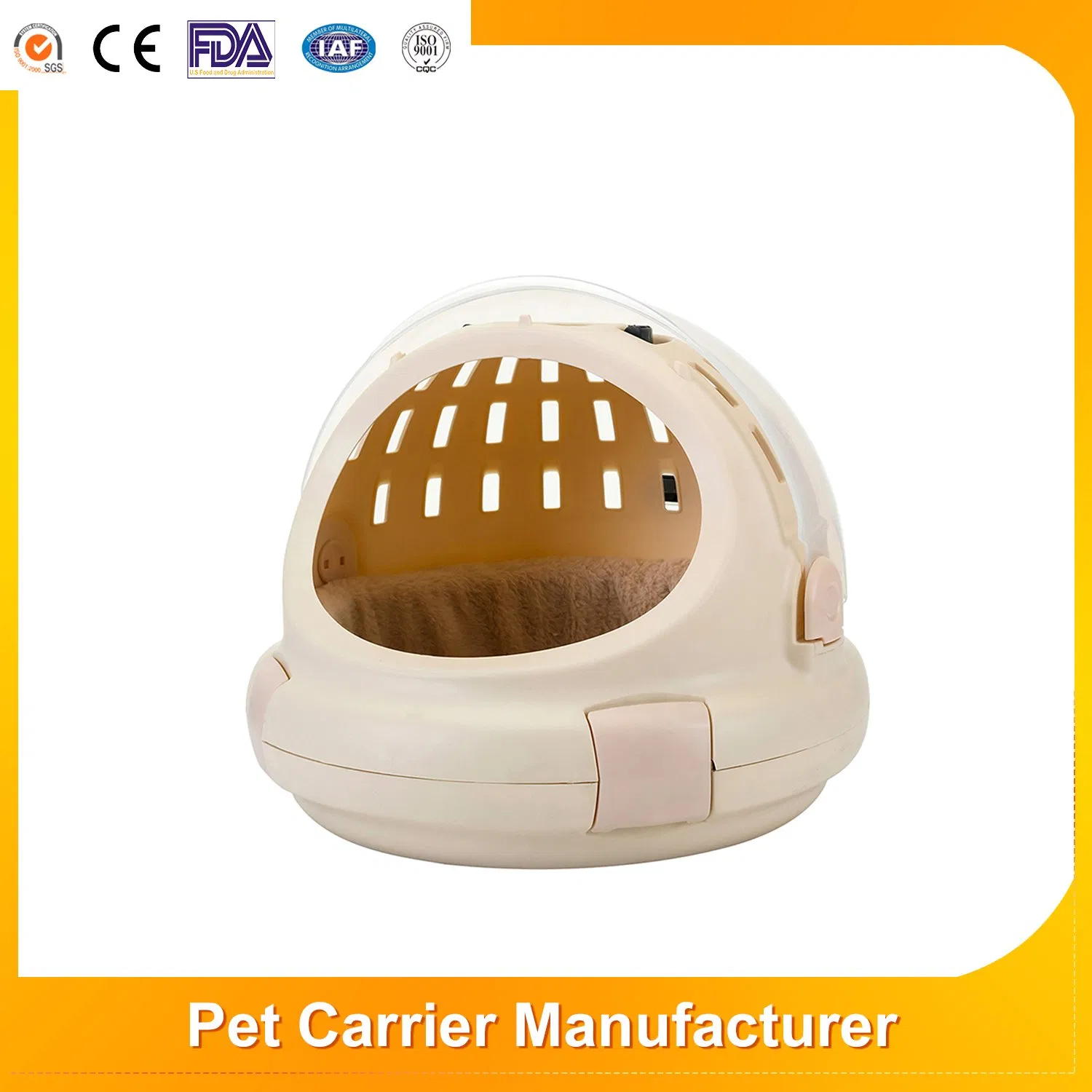 Eco-Friendly Polypropylene Luxury Dog Travel Crate Pet Suitcase Air Kennel Plastic Pet Supplier XL Designer Cat Carrier