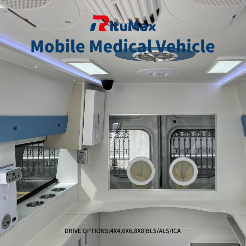 Ford 4WD Veterinary Medical Ambulance Vehicle for Pet Health Check and Sample Collection with Diagnostic Bed Mobile Veterinary Clinic Vehicle