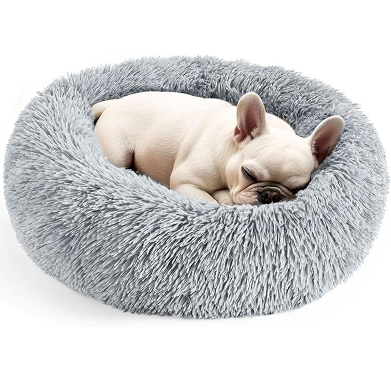 Fluffy Calming Donut Pet Bed for Dogs &amp; Cats, Washable Wholesale