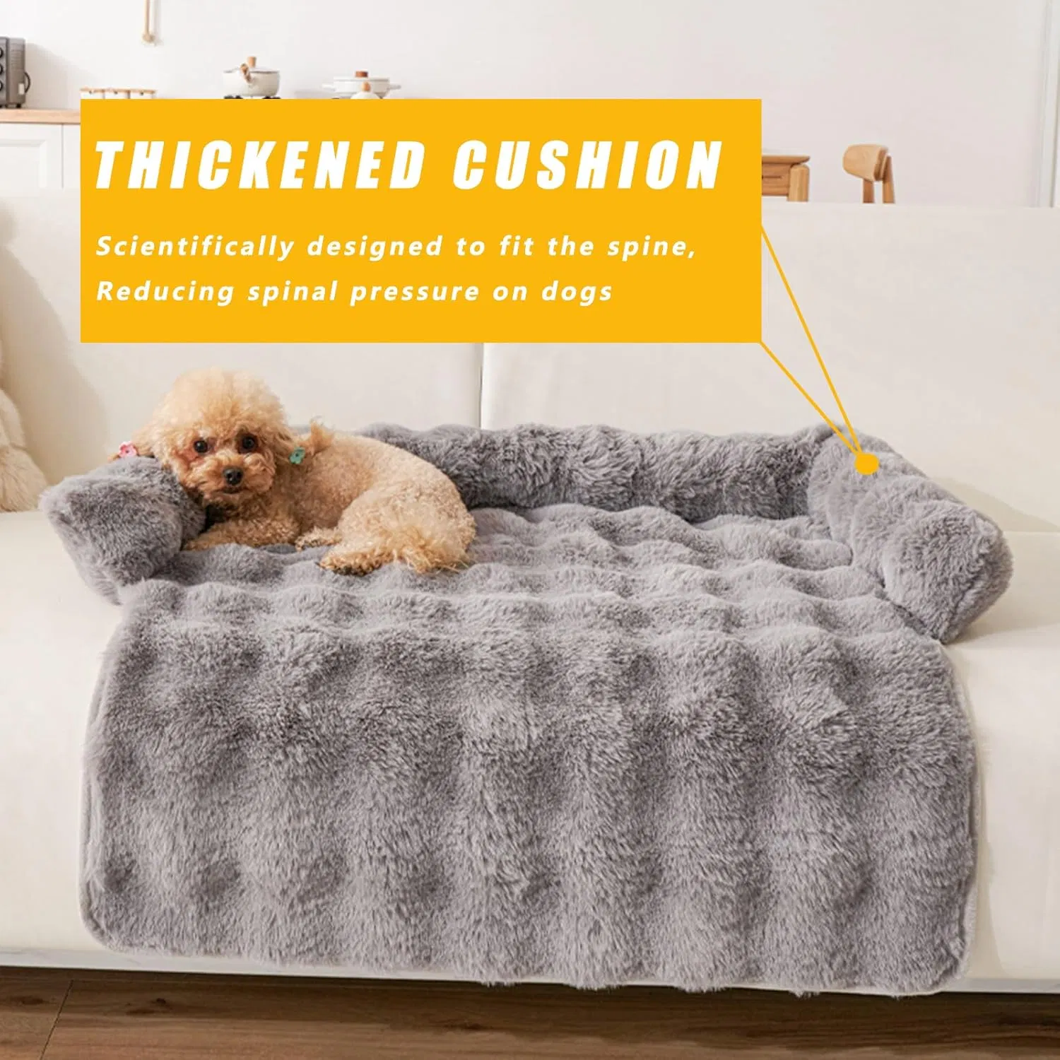 Plush Calming Dog Bed for Couch - Ultimate Comfort for Pets