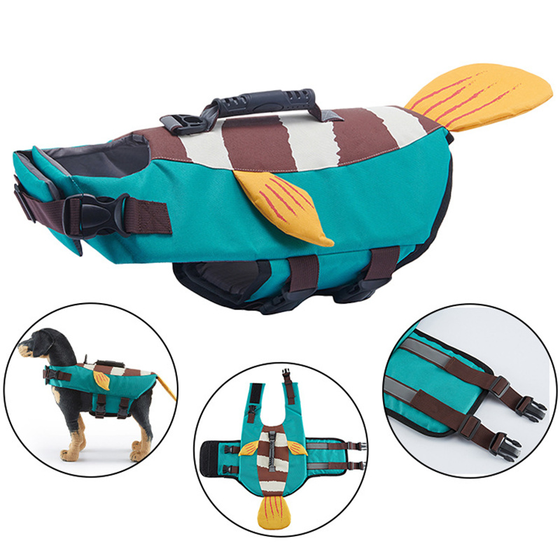 Factory Customized Pet Outdoor Products Dog Swimming Vest Pet Safety Life Jacket