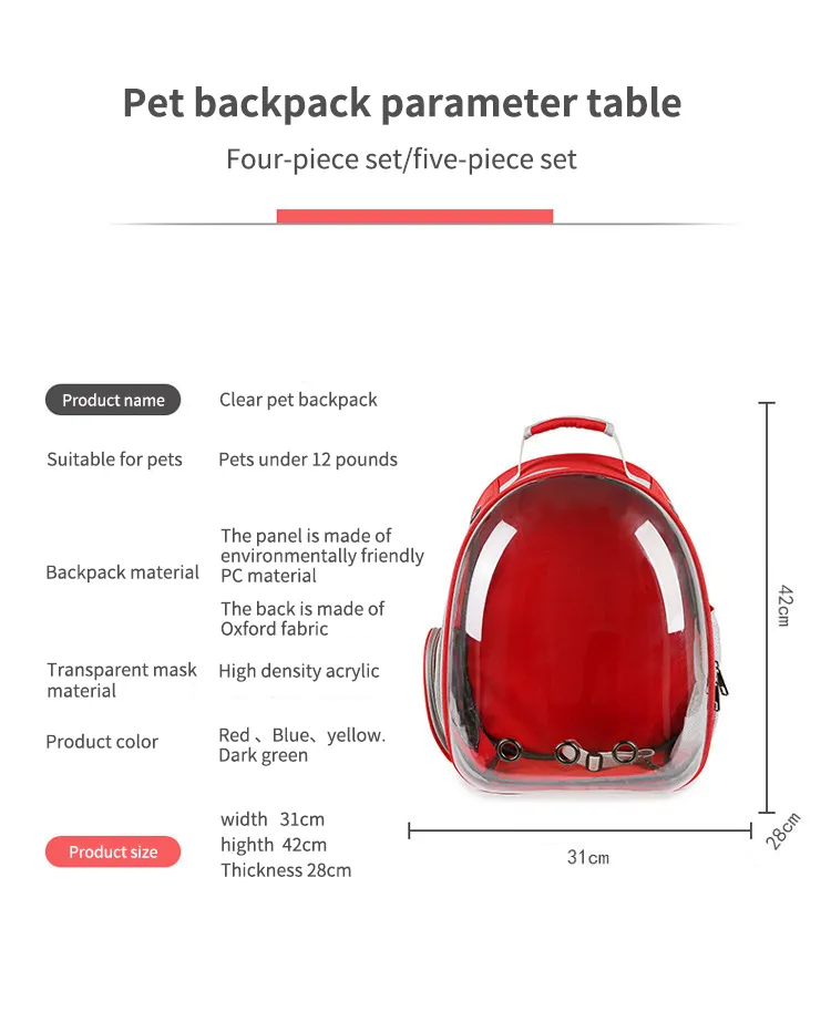 Pet Bubble Backpack View 1