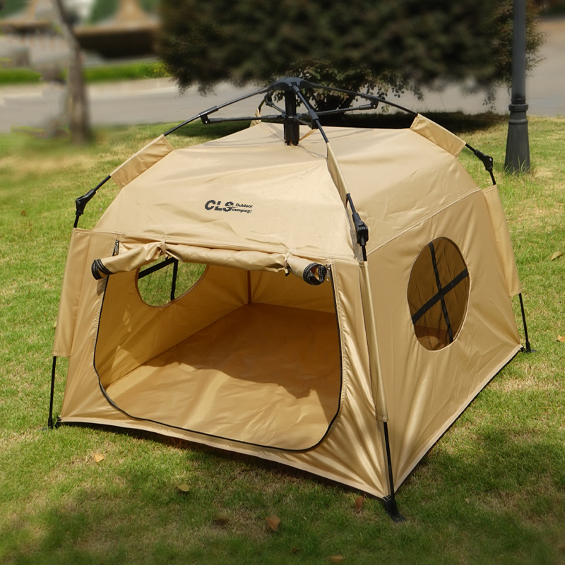 Pet Tent Outdoor Home Fully Automatic Folding Cat and Dog Nest Rain Proof and Sunscreen Portable Car Camping Tent