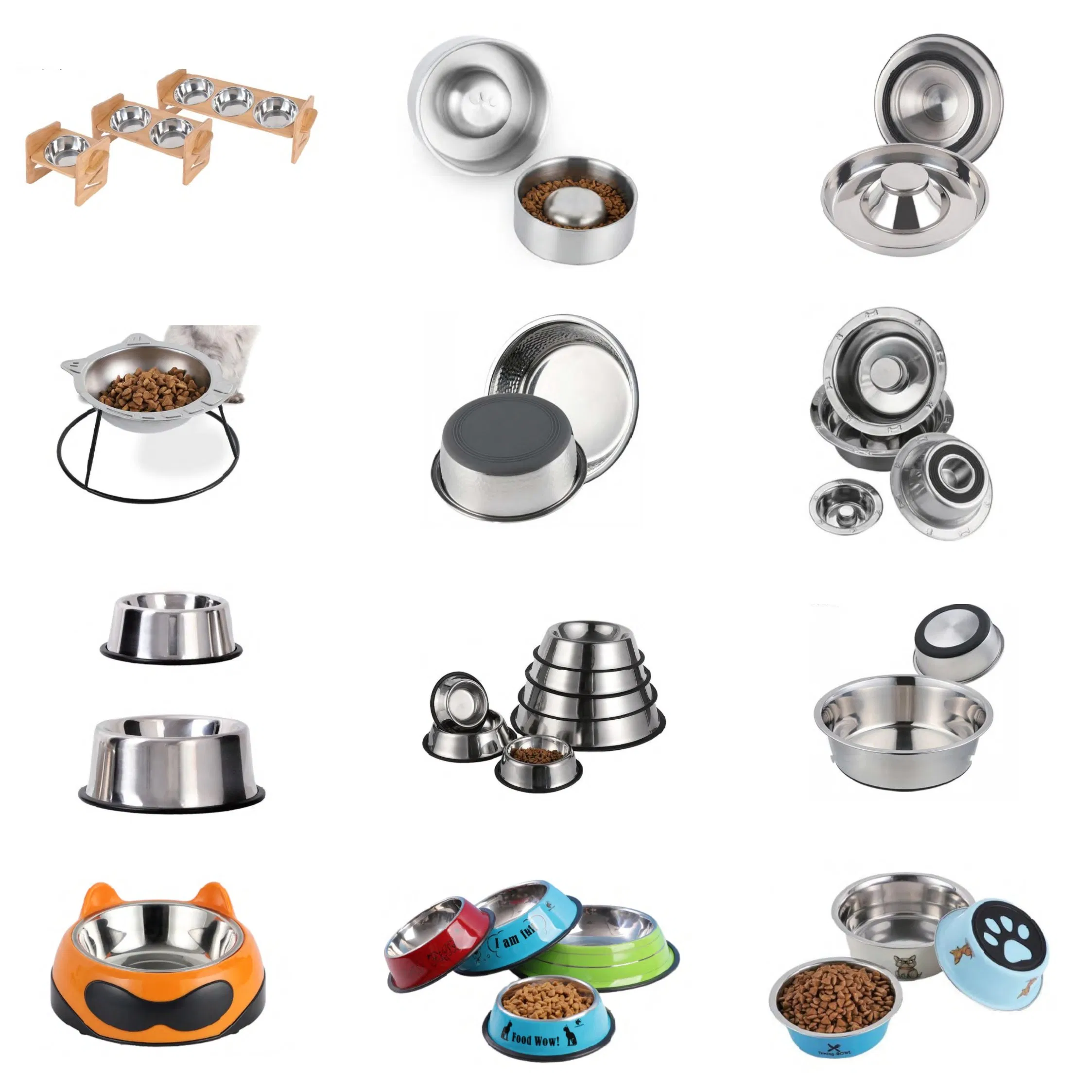 Custom Logo Collapsible Elevated Silicone Suction Pet Dog Food Feeding Water Bowl