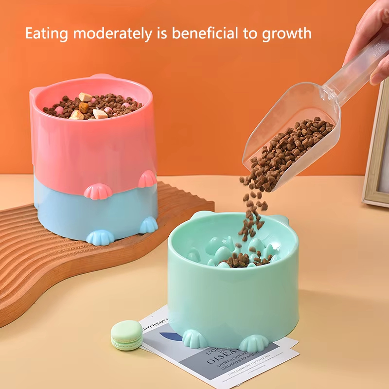 Cat Slow Food Bowl Small Cat and Dog Anti Choking Bowl Neck Protection Design Cat and Dog Feeding Device Pet Supplies