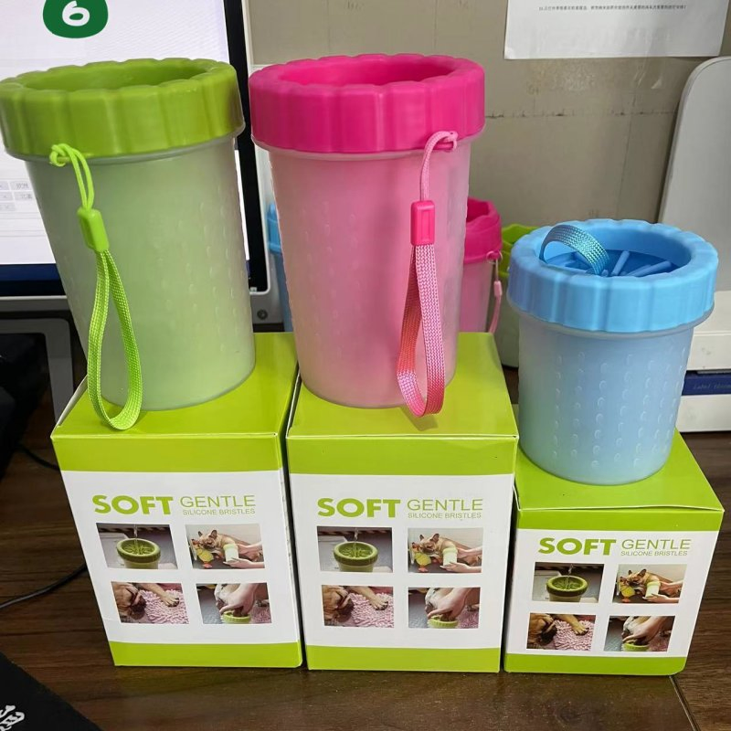 Handy Cross-Border Pet Supplies Convenient ABS Plastic Dog Foot Washing Cup Bath Cleaning Beauty Grooming Made Durable Silicone