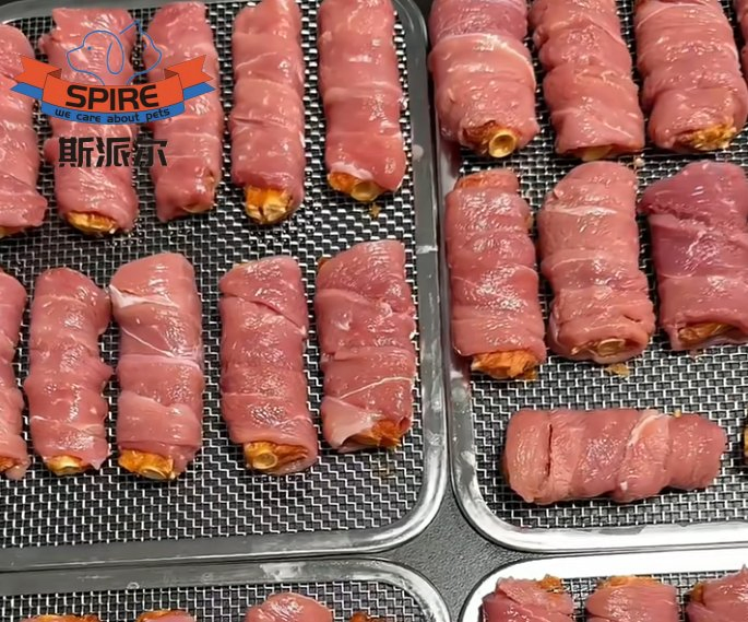 China Pet Supply OEM Fresh Meat Duck Wrapped Plaice Bone Pet Product for Dog Training