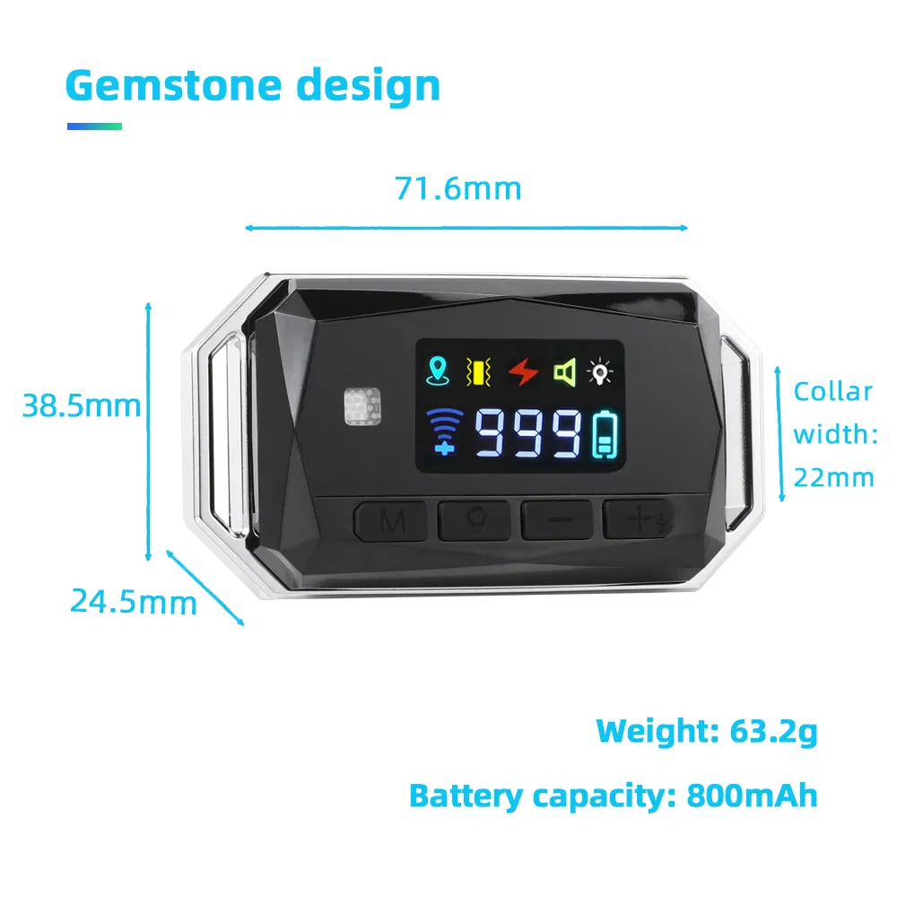 Wholesale smart wireless dog fence collar pet training device with vibration static shock beep adjustable fence radius no sim card Y32