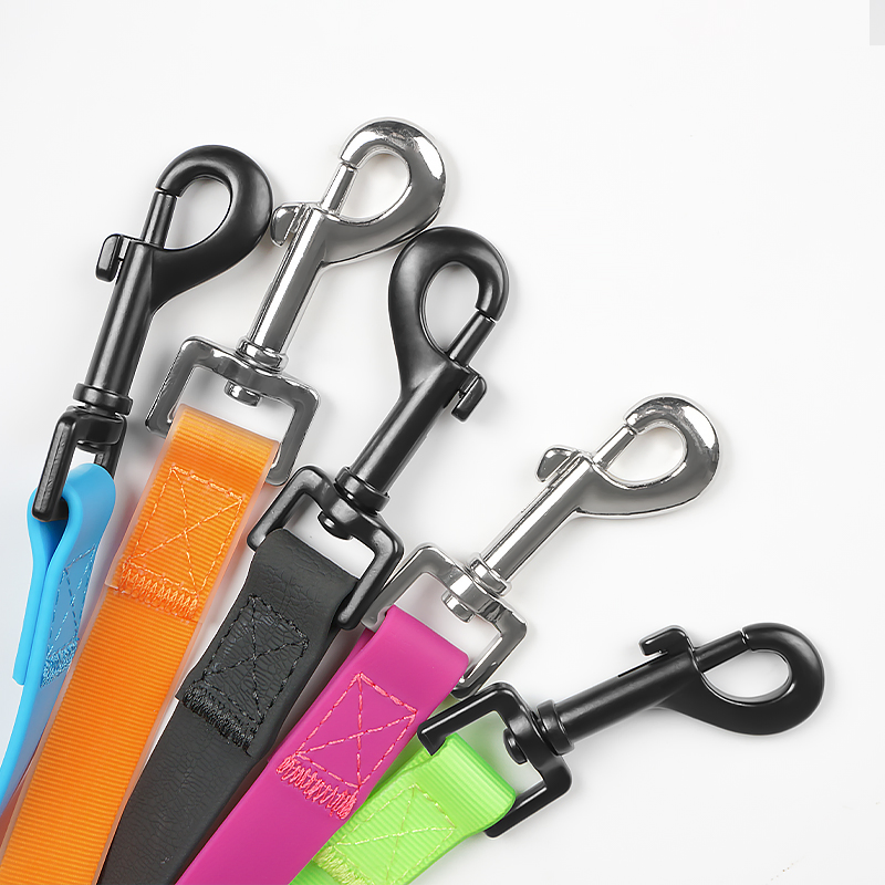 High Quality Large Odor Free Proof Adjustable Rubber Silicone Coated Webbing TPU Pet Dog Collar and Leash