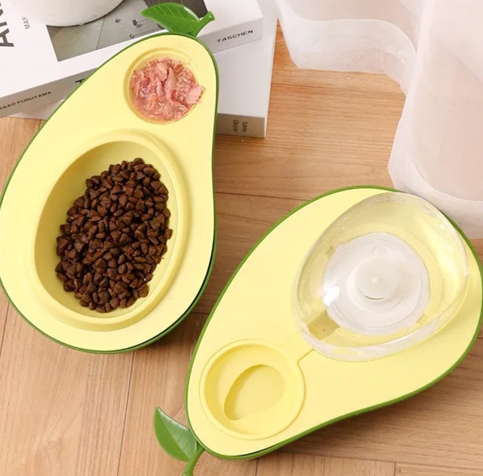 Avocado Shape Plastic Pet Dog Drinking Water Feeding Bowls Pet Product
