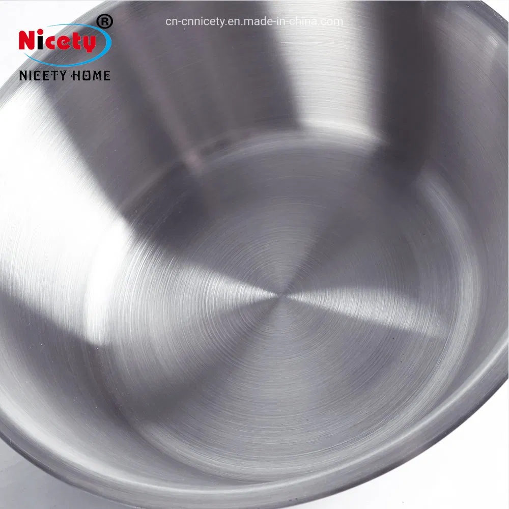 SUS 201 Dog Food Bowl Dish Pet Supplies Drinking Bowl Feeding Plate Stainless Steel Pet Bowl