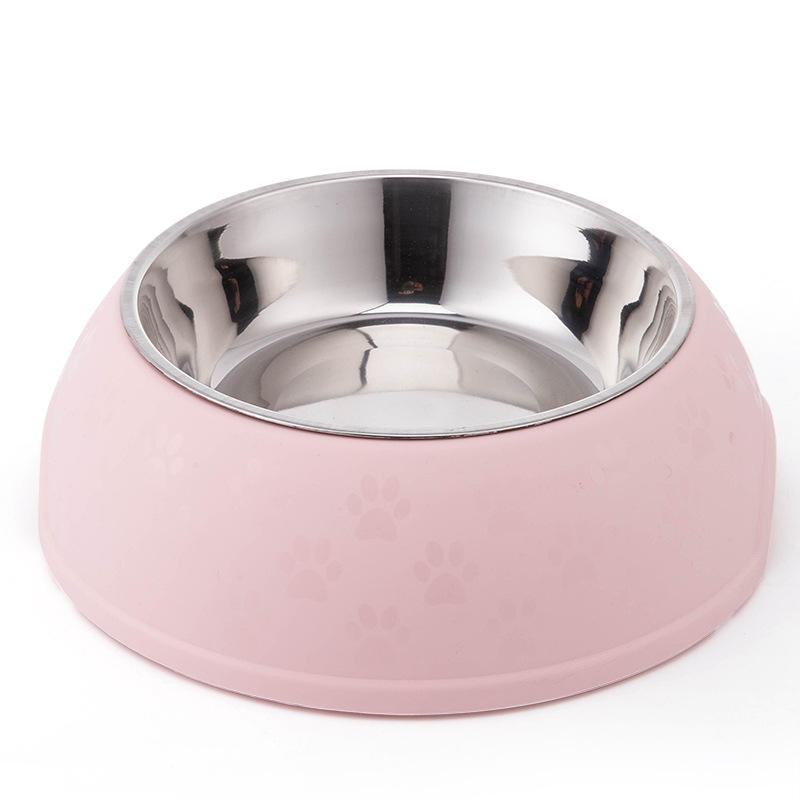 Wholesale Plastic Pet Feeding Bowl for Dogs and Cats with Removable Stainless Steel