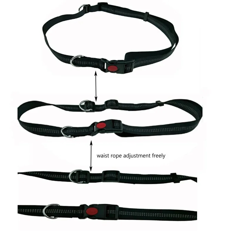 Dogs Leash Running Elasticity Hand Freely Pet Products Dogs Harness Collar Jogging Lead and Adjustable Waist Rope
