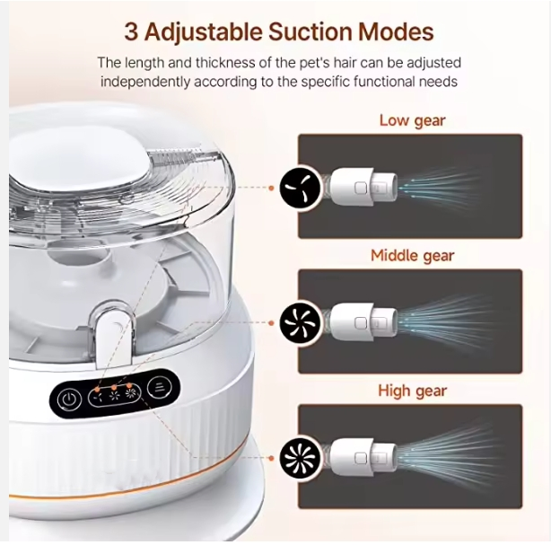 Portable Pet Grooming Vacuum Clipper Tool