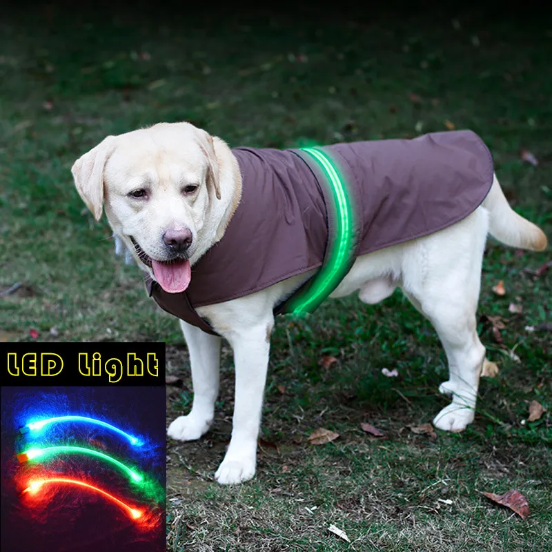 Waterproof Raincoat Safety LED Night Pet Clothes 2
