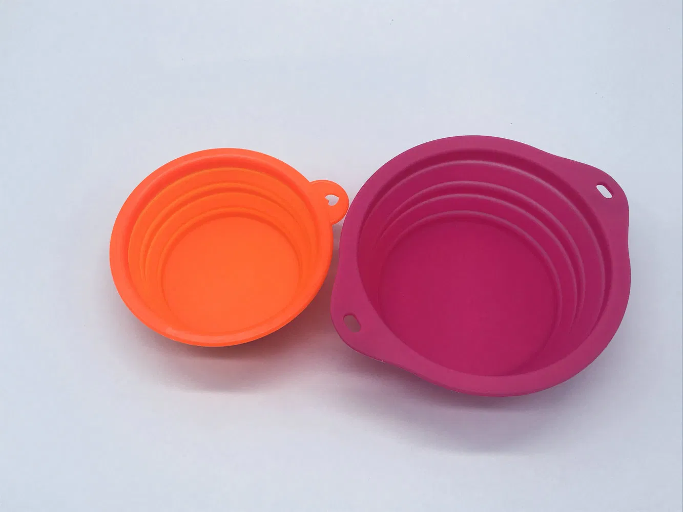 Colored Portable Silicone Folds Pet Food Cat Feeding Bowl