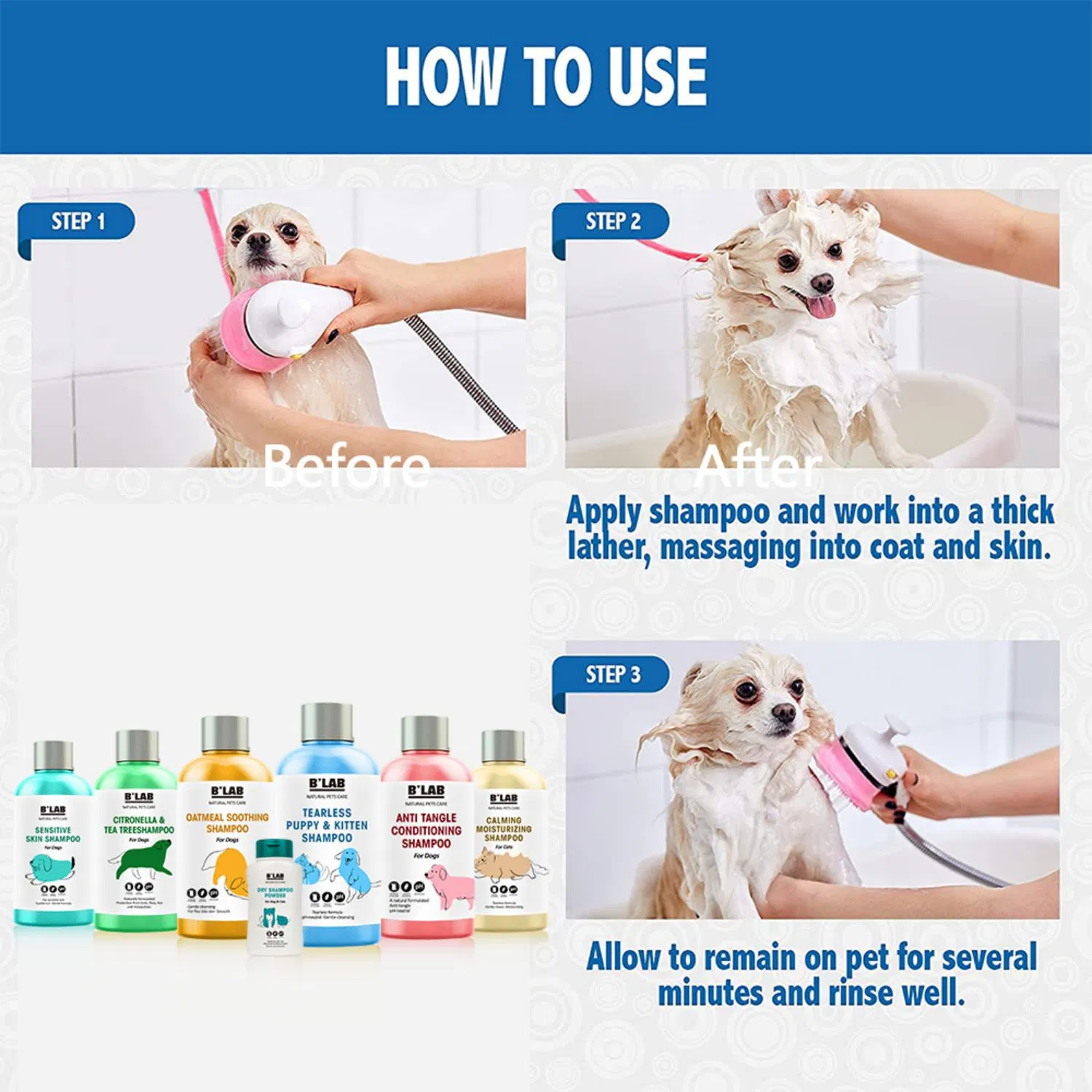 Private Label Pet Shampoo Calming Moisturizing Dog Shampoo