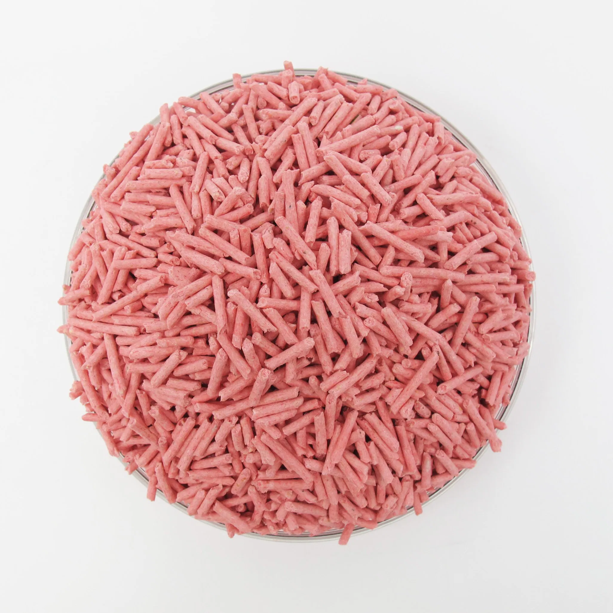 Wholesale Pet Cleaning Dust Free Highly Absorbent Fast Clumping Super Odor Control Green Tea 2mm Strip Peach Fragrance Tofu Cat Litter Eating Pet Supply