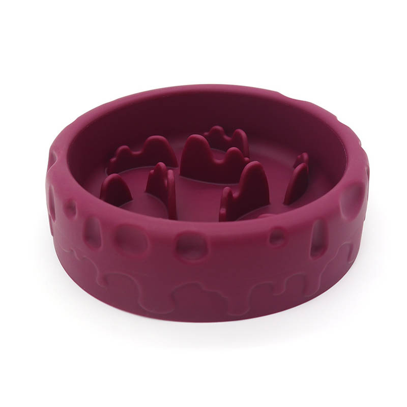 Silicone Slow Feeder Bowl Pet Anti Gulp Dog Feeding Bowl