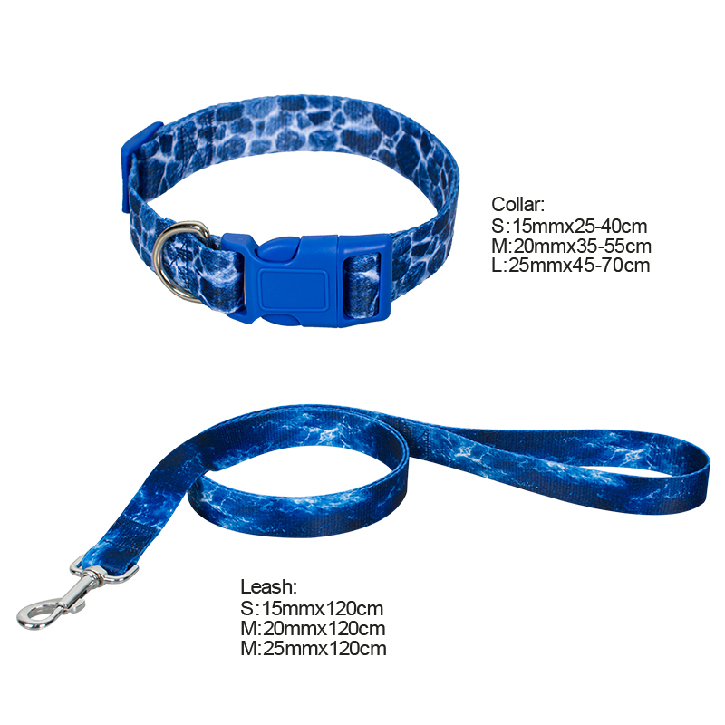Rena Pet Printed Adorable Fashion Adjustable Reflective Polyester Collar Leash and Harness