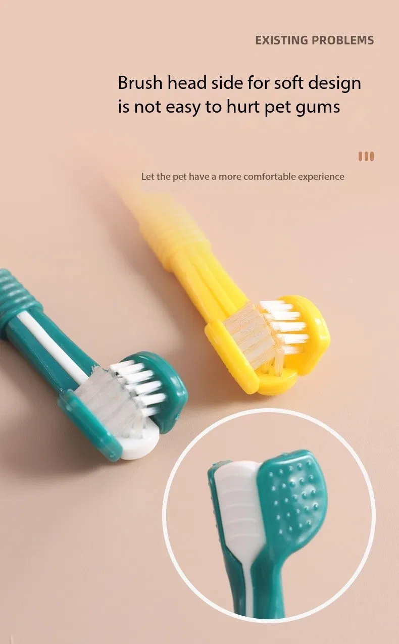 3-Sided Pet Toothbrush Detail 8