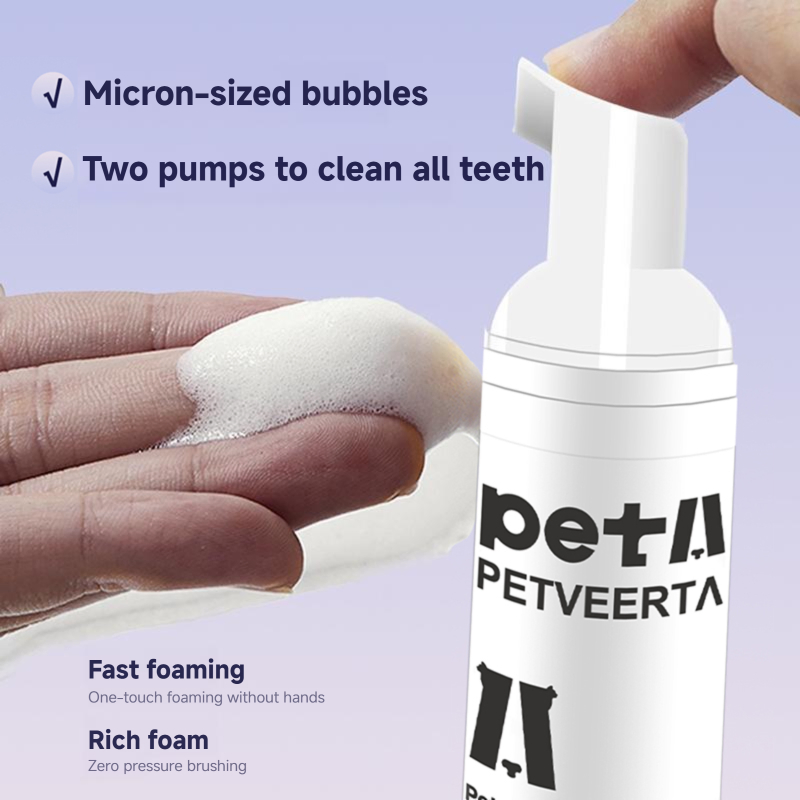 Easy to Use Pet Dental Cleaning Mousse for Brushless Oral Care Solution