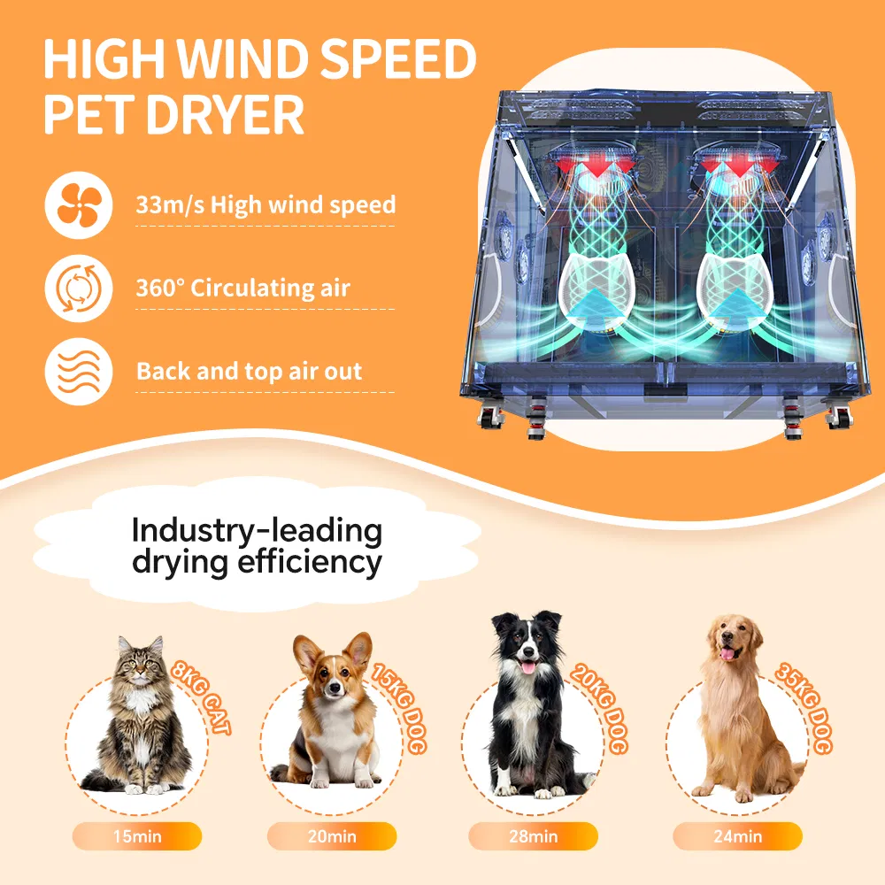 350L Medium-Sized Commercial Dual Control High-Efficiency Negative Ion Health Sterilization Pet Dryer
