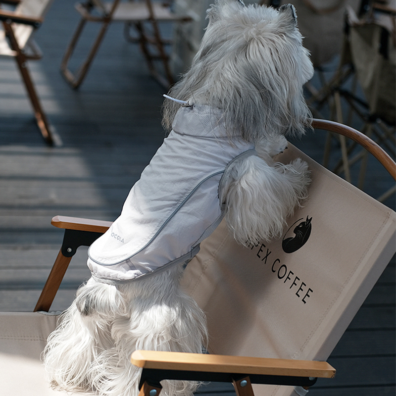 Stylish Pet Dog Apparel with Reflective Strips for Safety