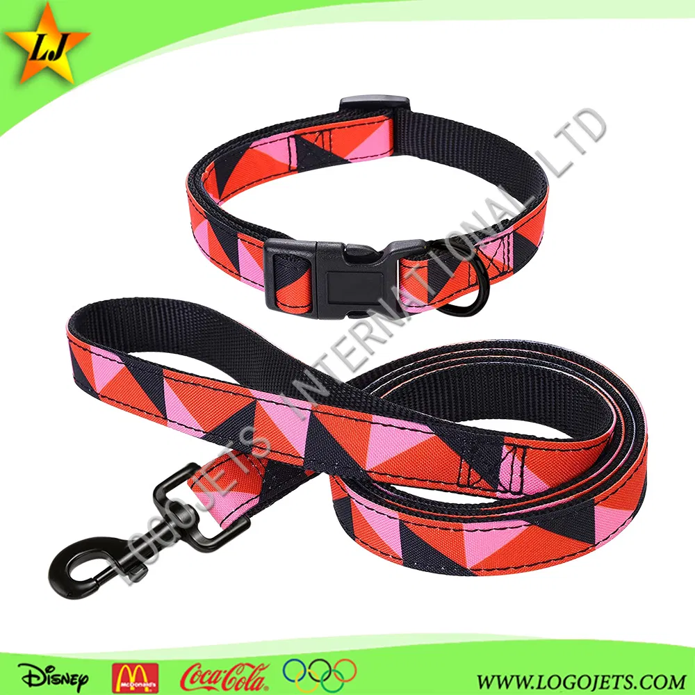 Personalized Customized Logo Printed Durable Pet Dog Collar Leashes