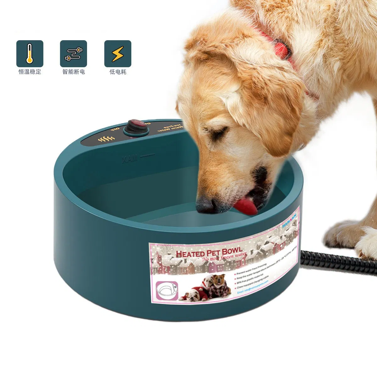 Pet Bowl Feeder Dog Bowl Automatic Storage Drinking Fountain Pet Food Basin Pet Supplies