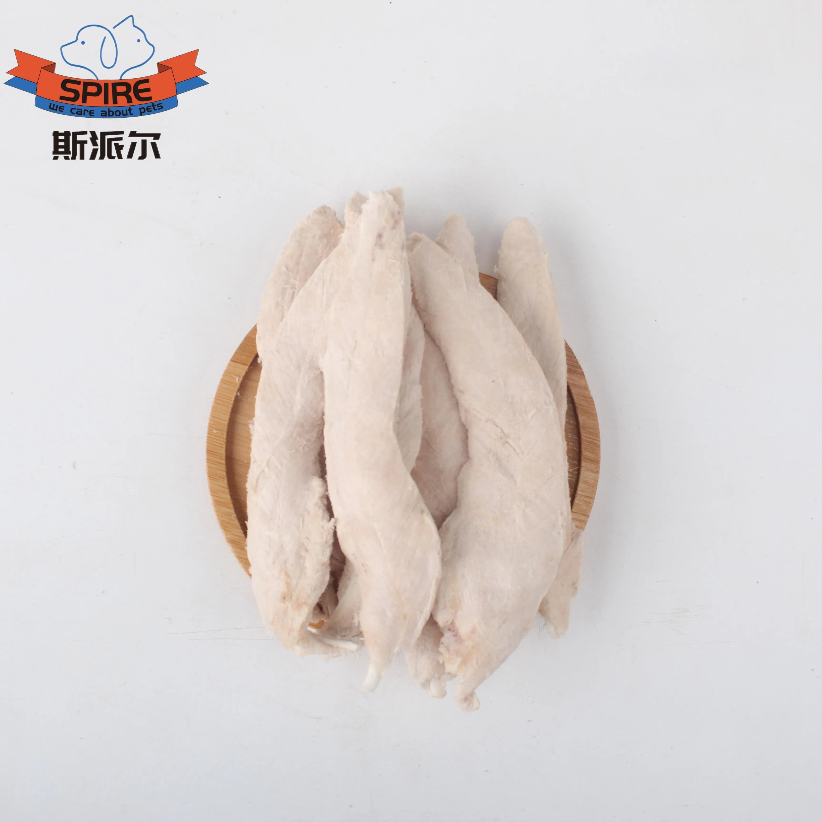 China Manufacturer Wholesale Freeze-Dried Chicken Jerky Organic Training Chicken Breast Pet Snack Manufacturers Dog Cat Snack Pet Food