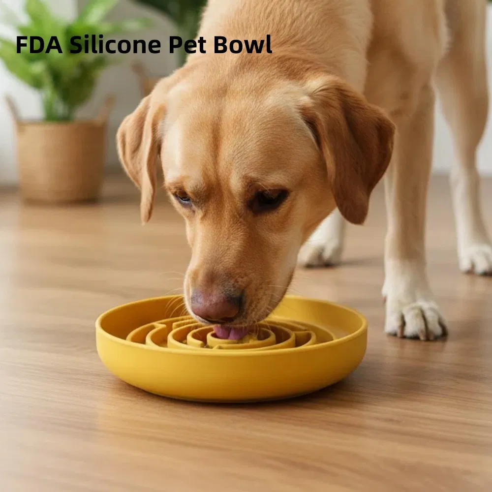 FDA Silicone Dog Bolwl Wholesale Multicolour Slow Feeding Pet Bowl Anti Slip Design Bulk Order Personalized Pet Bowl