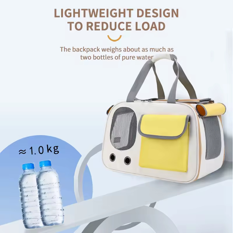 Lightweight Oxford Pet Travel Carrier with Zipper Closure Breathable Feature