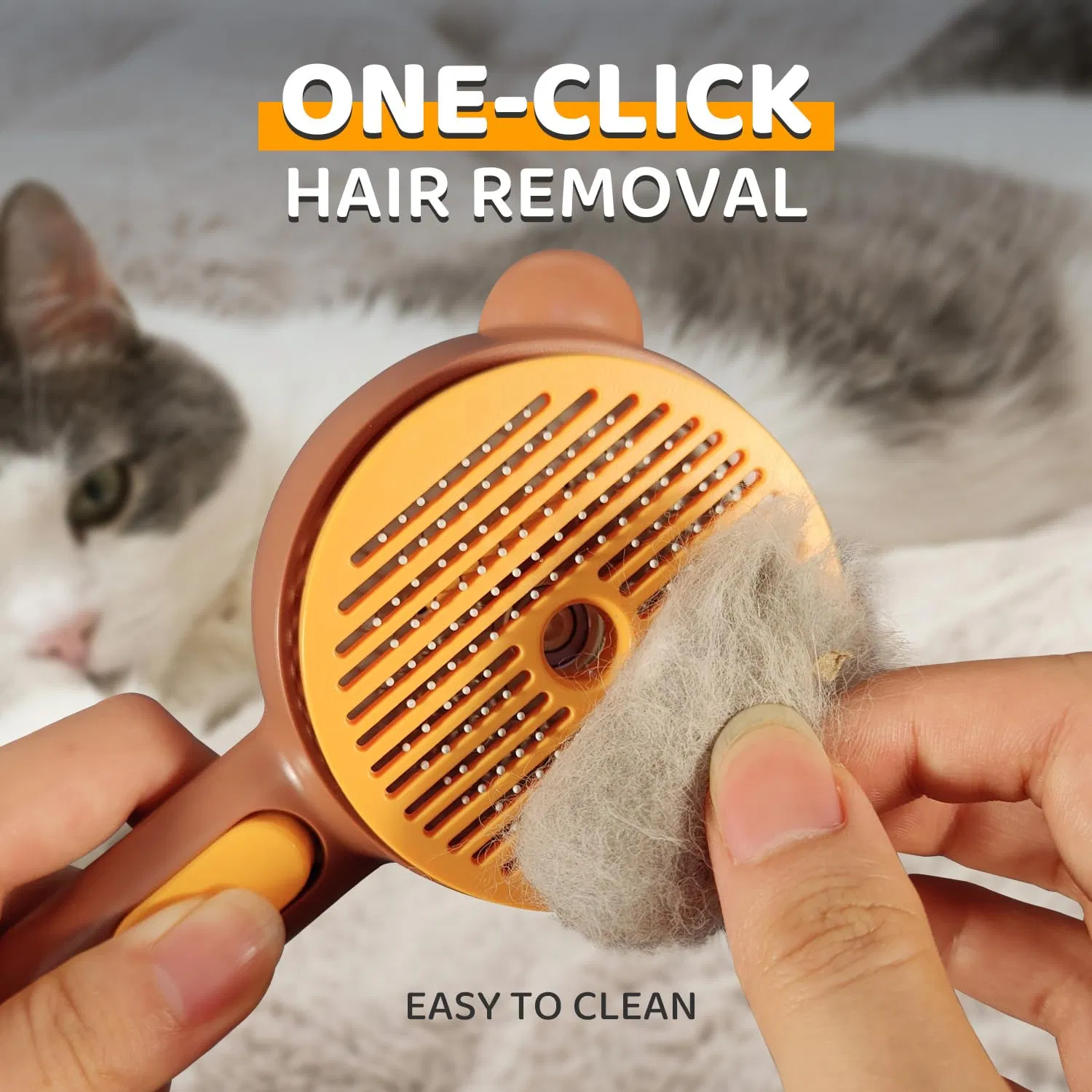 Self Cleaning Pet Product Grooming Tool for Effortless Hair Removal