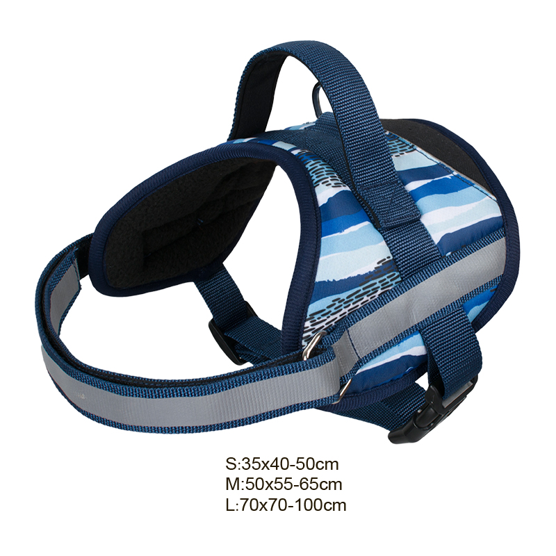 Rena Pet Printed Adorable Fashion Adjustable Reflective Polyester Collar Leash and Harness