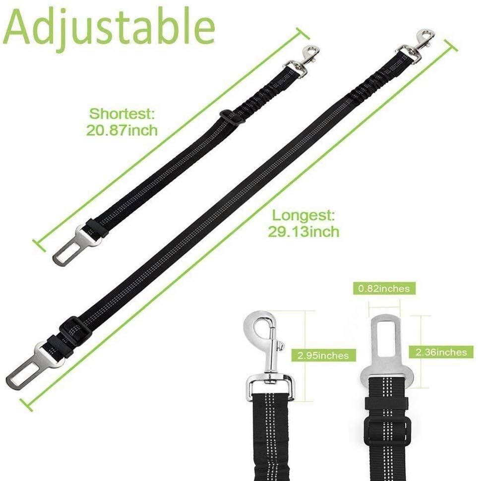 Pet Dog Adjustable Safety Dog Car Seat Belt with Mesh Vest