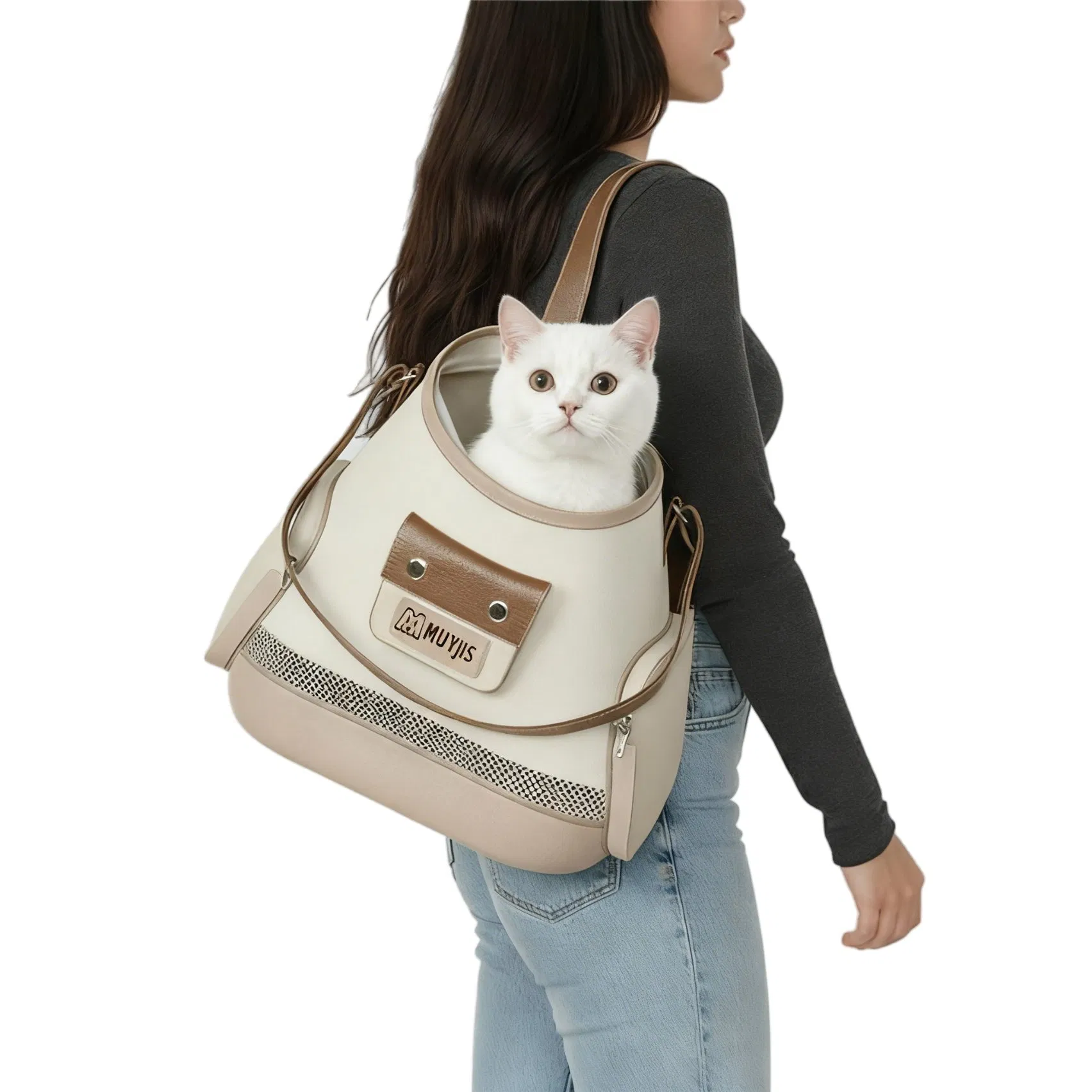 Stylish Travel-Friendly Pet Carrier for Small Dogs and Cats